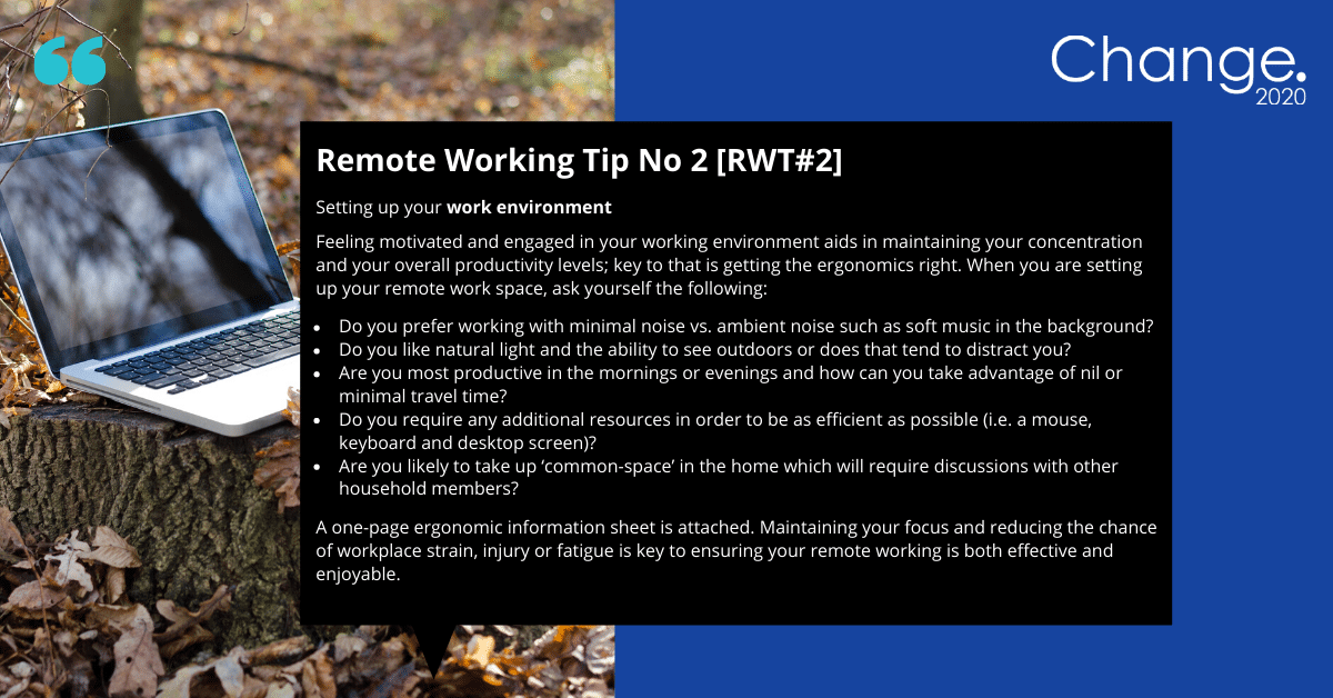 Remote Working Tip #2